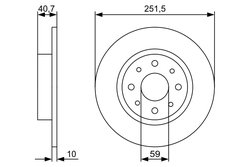 DISC FRANA BOSCH 0 986 479 C83 - Compatibil cu ALFA ROMEO