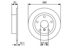 DISC FRANA BOSCH 0 986 479 C92 - Compatibil cu BMW, MINI