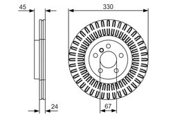 DISC FRANA BOSCH 0 986 479 C94 - Compatibil cu BMW, MINI