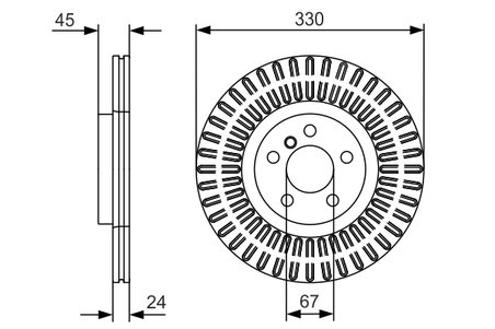 DISC FRANA BOSCH 0 986 479 C94 - Compatibil cu BMW, MINI