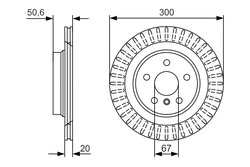 DISC FRANA BOSCH 0 986 479 C95 - Compatibil cu BMW, MINI