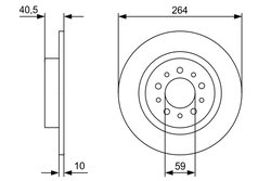 DISC FRANA BOSCH 0 986 479 C98 - Compatibil cu FIAT