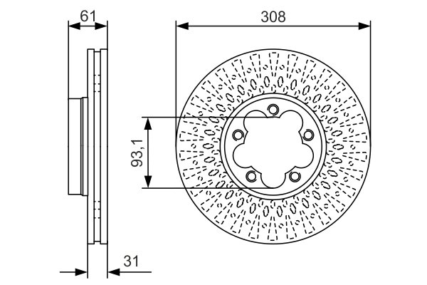 DISC FRANA BOSCH 0 986 479 C99 - Compatibil cu FORD