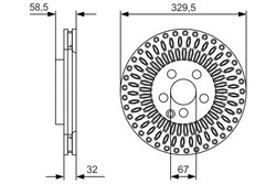 DISC FRANA BOSCH 0 986 479 D13 - Compatibil cu MERCEDES-BENZ