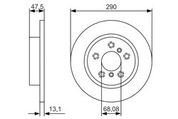 DISC FRANA BOSCH 0 986 479 D17 - Compatibil cu NISSAN, RENAULT