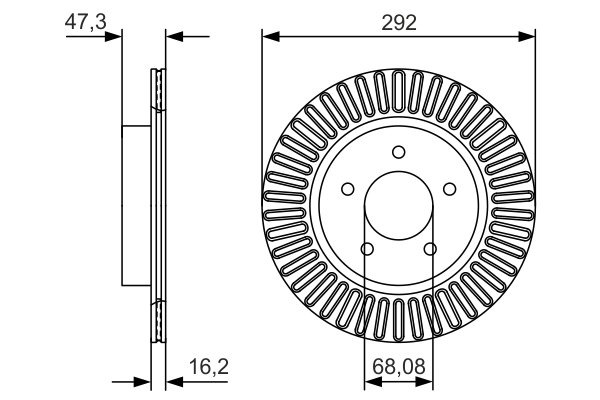 DISC FRANA BOSCH 0 986 479 D20 - Compatibil cu NISSAN, RENAULT