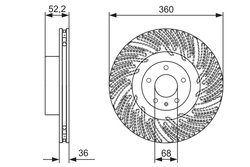 DISC FRANA BOSCH 0 986 479 D29 - Compatibil cu PORSCHE