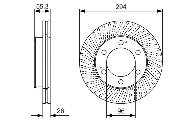 DISC FRANA BOSCH 0 986 479 D33 - Compatibil cu SSANGYONG