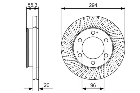 DISC FRANA BOSCH 0 986 479 D33 - Compatibil cu SSANGYONG