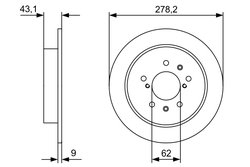 DISC FRANA BOSCH 0 986 479 D34 - Compatibil cu SUZUKI