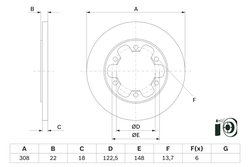 DISC FRANA BOSCH 0 986 479 D43 - Compatibil cu FORD