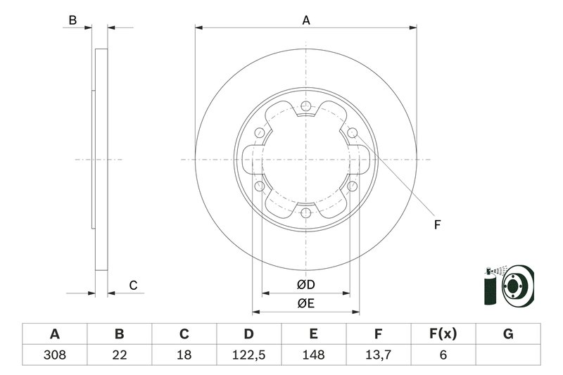 DISC FRANA BOSCH 0 986 479 D43 - Compatibil cu FORD