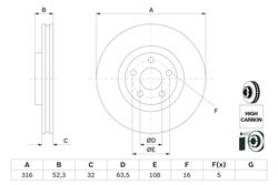 DISC FRANA BOSCH 0 986 479 D48 - Compatibil cu FORD, FORD USA