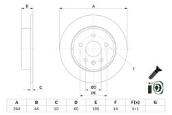 DISC FRANA BOSCH 0 986 479 D89 - Compatibil cu CHEVROLET, OPEL, VAUXHALL
