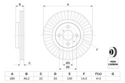 Disc frana BOSCH 0 986 479 E37