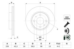 Disc frana BOSCH 0 986 479 E34