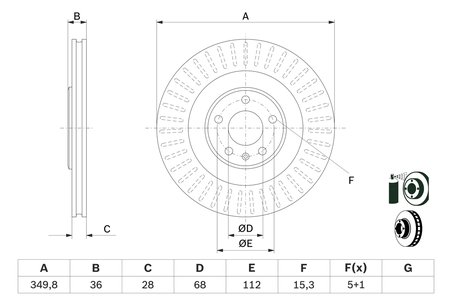 DISC FRANA BOSCH 0 986 479 E41 - Piesa auto compatibila cu mai multe marci