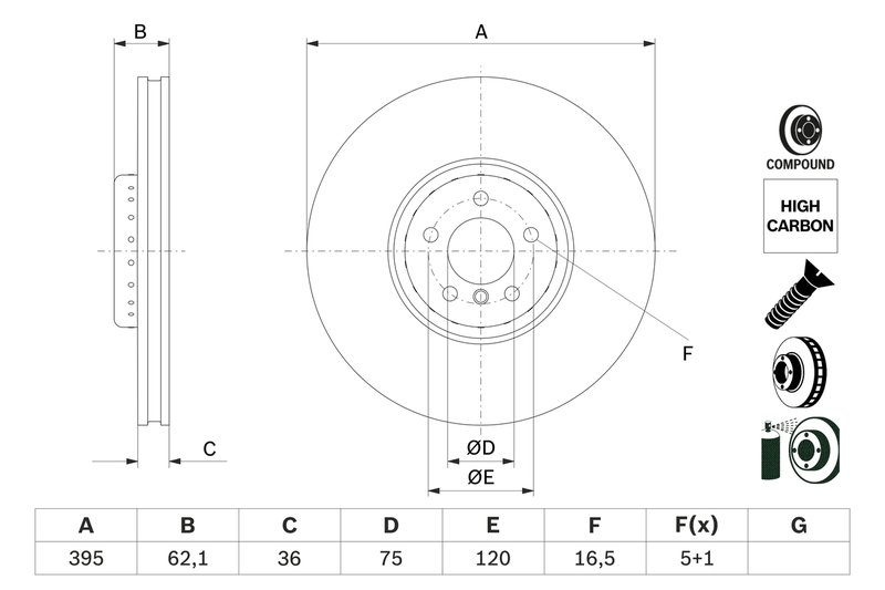 Disc frana BOSCH 0 986 479 E84