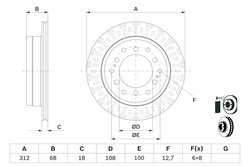 DISC FRANA BOSCH 0 986 479 F07 - Compatibil cu TOYOTA