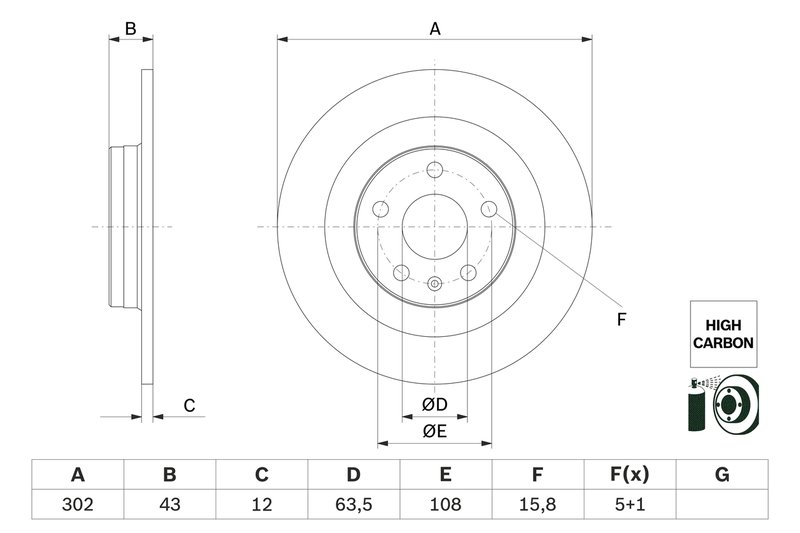 Disc frana BOSCH 0 986 479 F31