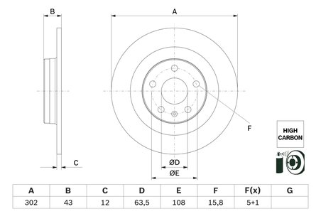 Disc frana BOSCH 0 986 479 F31