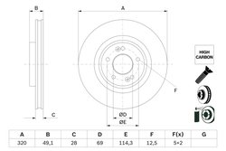 Disc frana BOSCH 0 986 479 F35