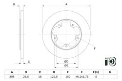 DISC FRANA BOSCH 0 986 479 F44 - Compatibil cu FORD