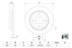 DISC FRANA BOSCH 0 986 479 F63 - Compatibil cu FORD