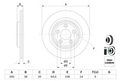 Disc frana BOSCH 0 986 479 F67