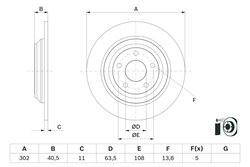 DISC FRANA BOSCH 0 986 479 F79 - Compatibil cu FORD