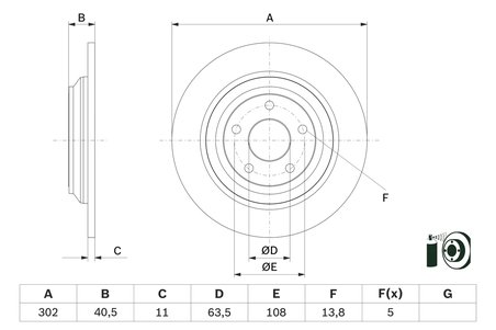 DISC FRANA BOSCH 0 986 479 F79 - Compatibil cu FORD