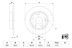 Disc frana BOSCH 0 986 479 G17