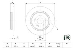 DISC FRANA BOSCH 0 986 479 G18 - Compatibil cu HONDA