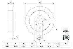 Disc frana BOSCH 0 986 479 G61