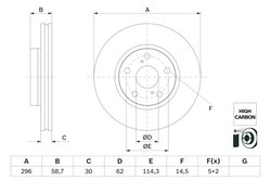 Disc frana BOSCH 0 986 479 G67