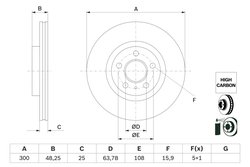 Disc frana BOSCH 0 986 479 G68