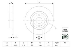 DISC FRANA BOSCH 0 986 479 G72 - Compatibil cu MAZDA