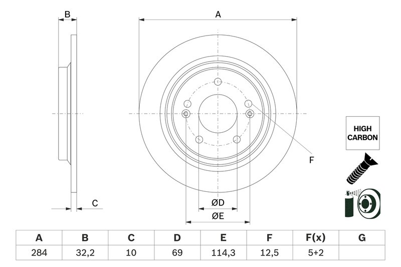 Disc frana BOSCH 0 986 479 G77
