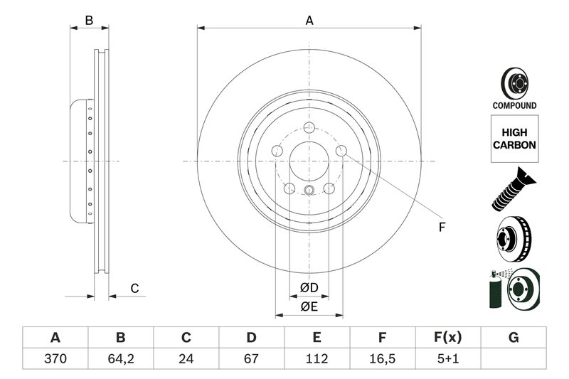 Disc frana BOSCH 0 986 479 G99