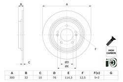 DISC FRANA BOSCH 0 986 479 H01 - Compatibil cu HYUNDAI, KIA