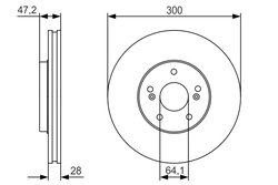 DISC FRANA BOSCH 0 986 479 R47 - Compatibil cu HONDA