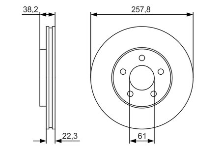 DISC FRANA BOSCH 0 986 479 R56 - Compatibil cu CHRYSLER, DODGE