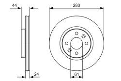 DISC FRANA BOSCH 0 986 479 R67 - Compatibil cu DACIA, RENAULT