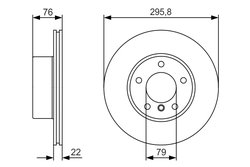 DISC FRANA BOSCH 0 986 479 R72 - Compatibil cu BMW