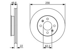 DISC FRANA BOSCH 0 986 479 R77 - Compatibil cu HYUNDAI, KIA