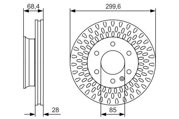 DISC FRANA BOSCH 0 986 479 R78 - Compatibil cu MERCEDES-BENZ, VW