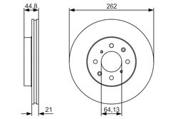 DISC FRANA BOSCH 0 986 479 R80 - Compatibil cu HONDA, MG, ROVER