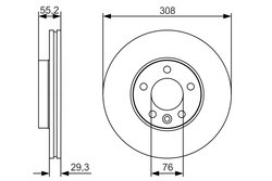 DISC FRANA BOSCH 0 986 479 R84 - Compatibil cu VW