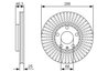 DISC FRANA BOSCH 0 986 479 R82 - Compatibil cu AUDI, SEAT, SKODA, VW
