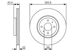 DISC FRANA BOSCH 0 986 479 S01 - Compatibil cu ABARTH, ALFA ROMEO, FIAT, LANCIA